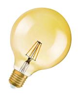 LED-lampa, Vintage 1906, glob, dimbar, klar, guld, Osram