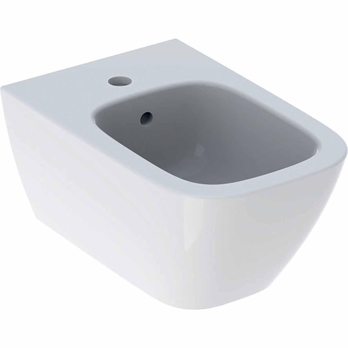 Bidé Smyle Square, Geberit - GEBERIT SMYLE SQUARE VÄGGHÄ. BIDÉ SLUTEN FORM. VIT.KERATECT