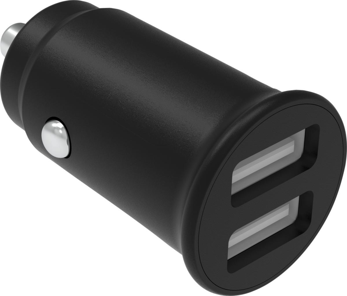 Billaddare 2 USB, Smartline - BILLADDARE 2XUSB 4.8A SVART 12-24V