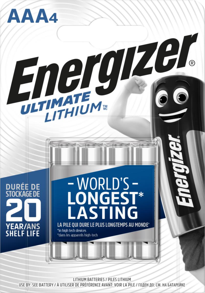 Batteri ULTIMATE LITHIUM 1 eller 4-pack - BATTERI ULT LITHIUM AAA 4P