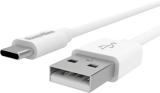 LADDKABEL 1 M USB-A TILL USB-C VIT SMARTLINE