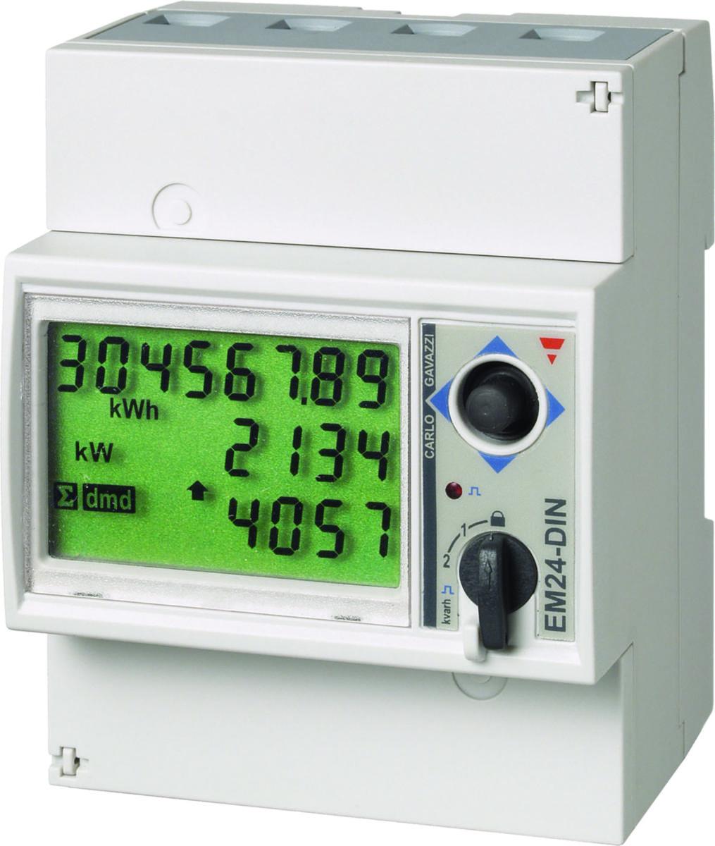 Elmätare för statistikmätning EM24 DIN Modbus - ELMÄTARE 65A-400V/3DI/RS485 STAT 65A MODBUS