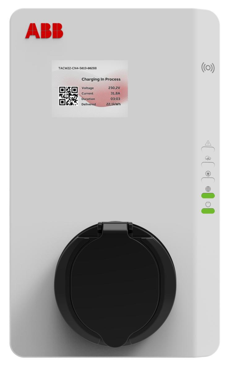 Laddbox 3-fas, typ 2 uttag, RFID, 4G, MID - LADDBOX 22KW MID RFID 4G TAC-W22-T-RD-MC-0