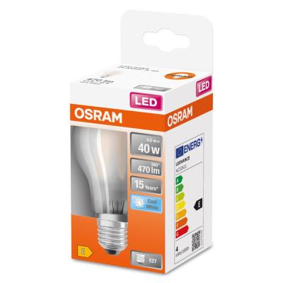 LED-LAMPA NORMAL (40) E27 MATT 840 CL A OSRAM
