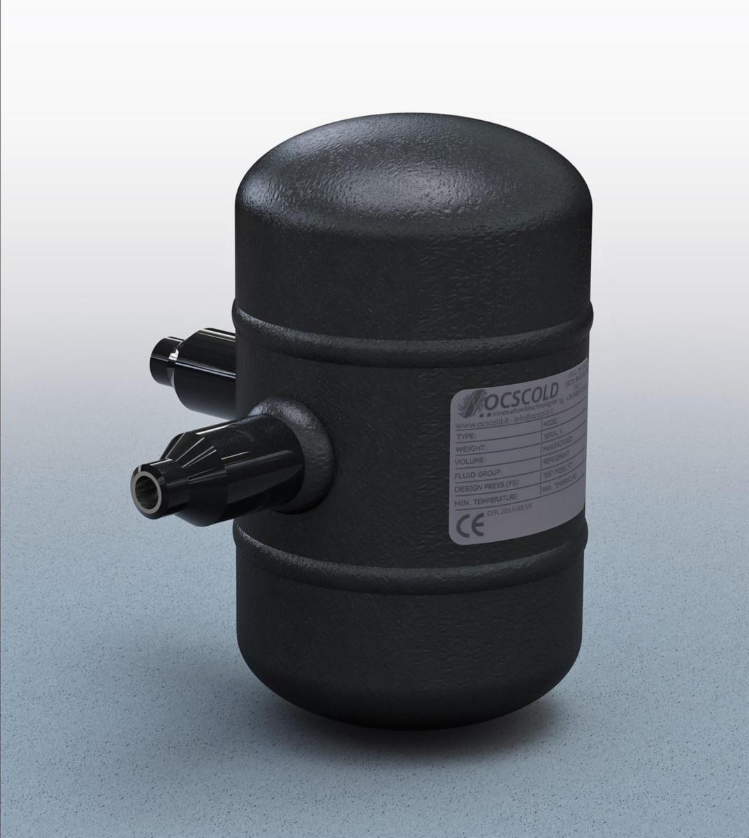 Vertikala köldmediebehållare ALSRV CO2 - Tank CO2 vertikal 2,4 L 80 Bar ALSRV1140340B RLV 2,4L 114x340