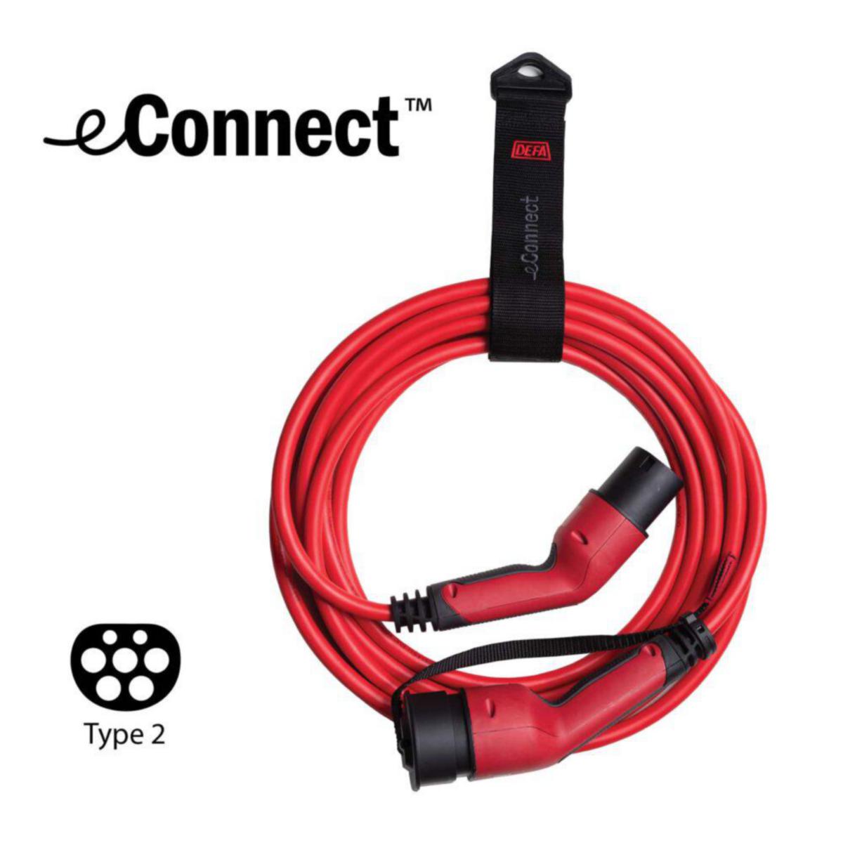 Laddkabel T2-T2, 3-fas - LADDKABEL ECONNECT M3T2 3P 20A 7.5M