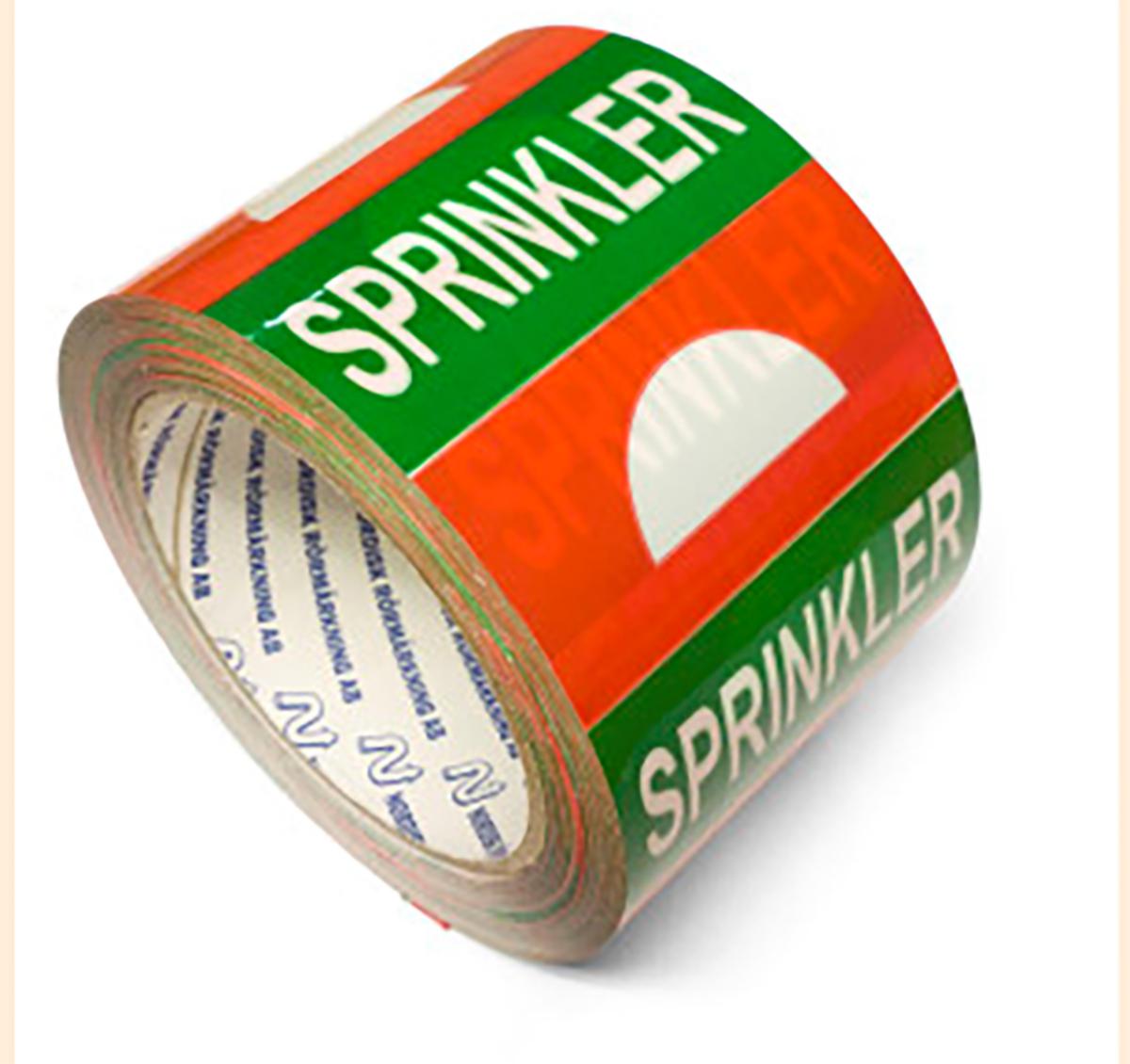 Rörmärkningstejp TOP - System Text och Pil - RÖRM TOP KYLA GRÖN/VIT 75MMX30M