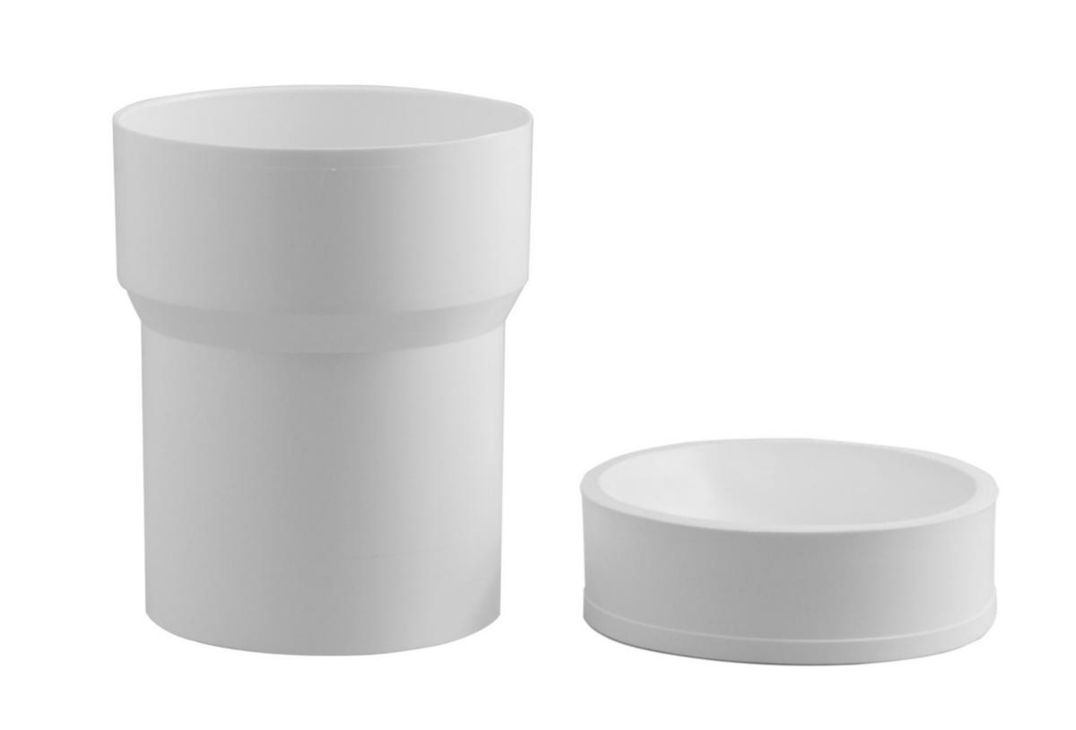 Förhöjningsstos m manschett 559620, Faluplast - FÖRH STOS M WC MANSCHETT 150 X 110 MM VIT. FALUPLAST