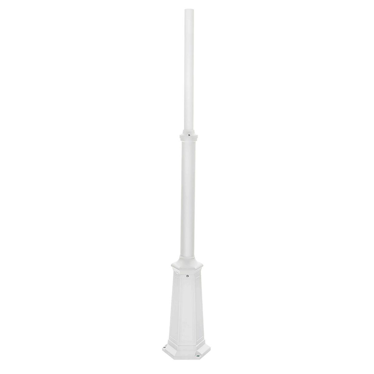 Teleskopstolpe med inspektionslucka, 1.2 - 2.2 m, Norlys - TELESKOPSTOLPE VIT 3010W STOLPE