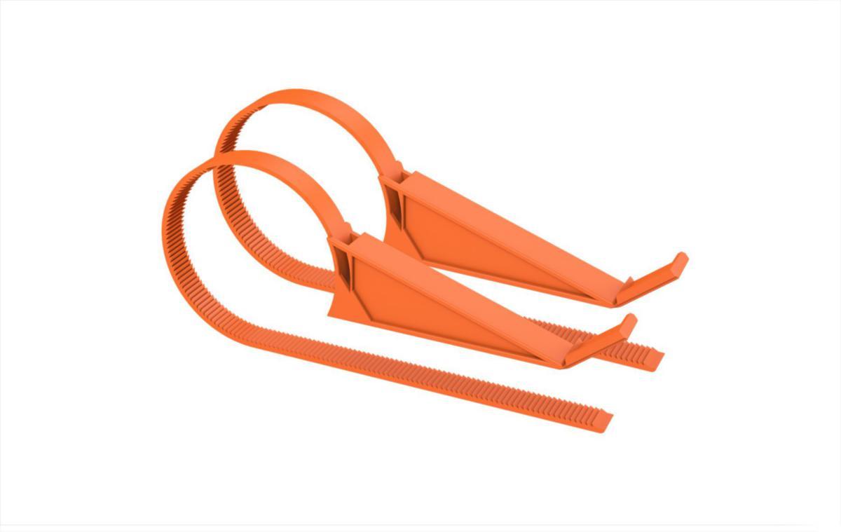 Valvstöd Spikfot, Faluplast - VALVSTÖD SPIKFOT 50-125MM ORANGE ANVÄNDS PARVIS