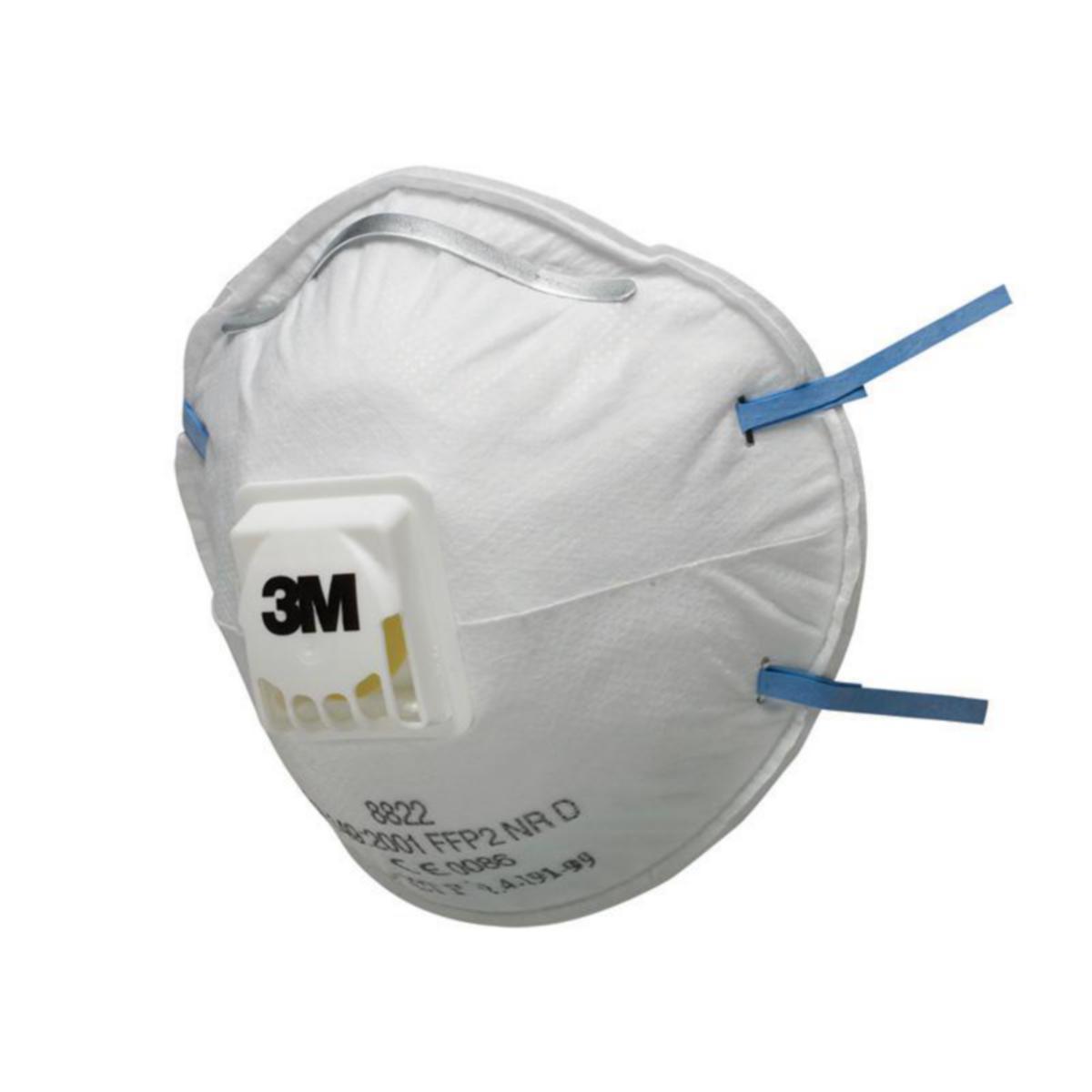 Filtrerande halvmask 3M 8000 serien - DAMMFILTERMASK 3M 8822 FFP2 MED UTANDNINGSVENTIL