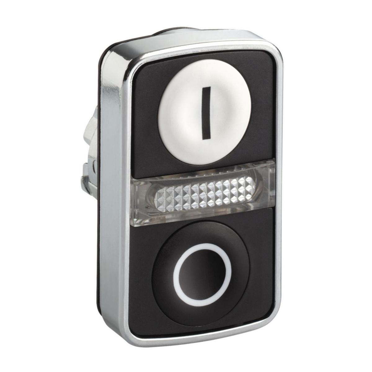 Dubbeltrycke ZB4BW - DUBBELTRYCKE MED LAMPA FÖR LED ZB4 BW7A1721