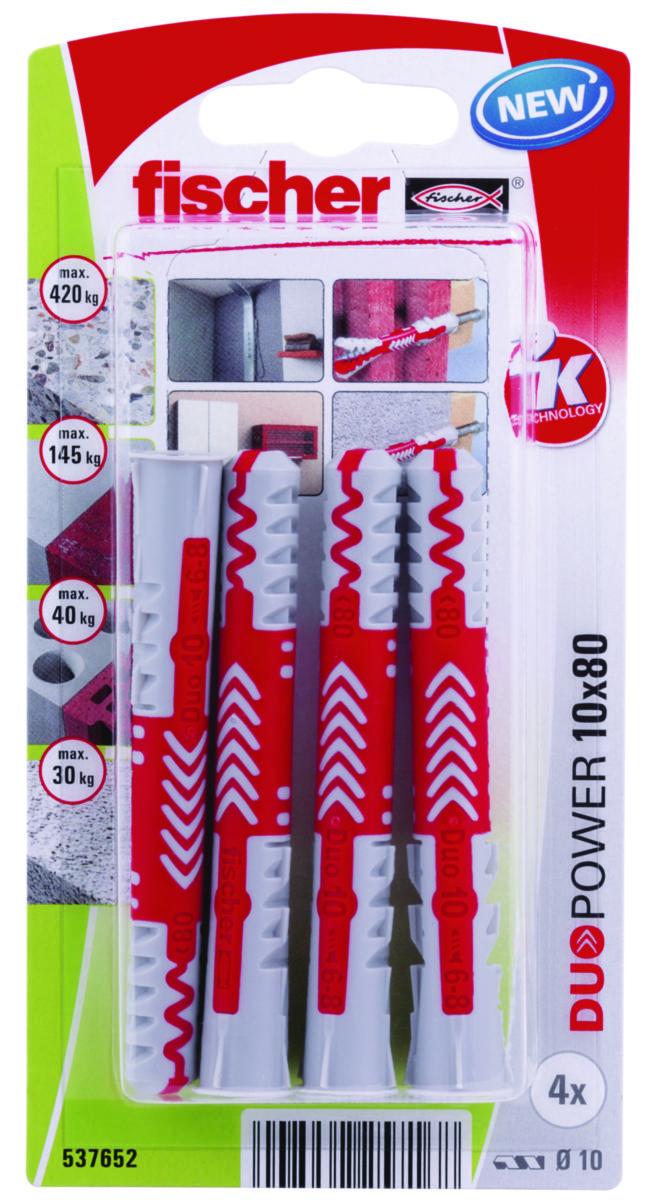 Universalplugg fischer Duopower - UNIVERSALPLUGG DUOPOWER 10X80K 4/FRP