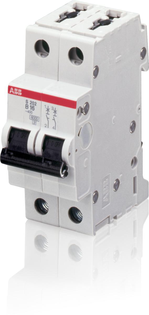 Minibrytare 2-pol. 6 kA S202 B - MINIBRYTARE S202 B10 MCB S202-B10