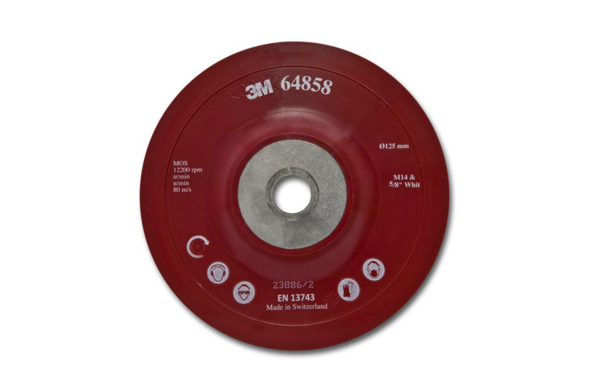 Stödplatta för 3M fiberrondell - SEMI-FLEX STÖDPL FIBERRONDELL 125MM X 5:8". + M14. 10 ST/FP.