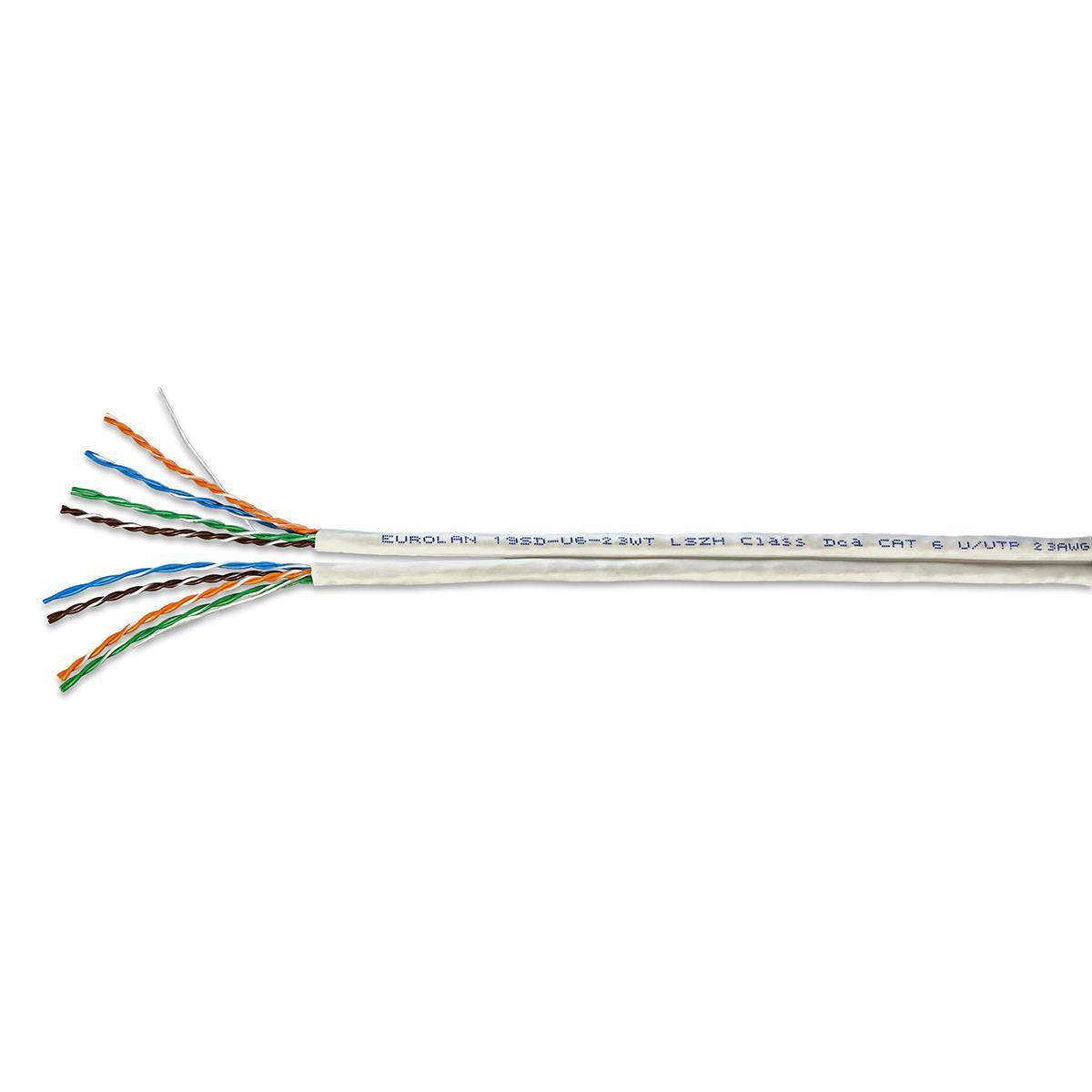 Datakabel C6 2xUTP vit LSZH Dca - C6 2XUTP LSZH VIT DCA T500 (*0)   19SD-U6-23WT-R500
