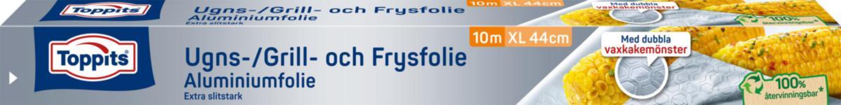 Aluminiumfolie Toppits Recycle - ALUMINIUMFOLIE TOPPITS 10M UGN. GRILL. FRYSFOLIE. RECYCLE
