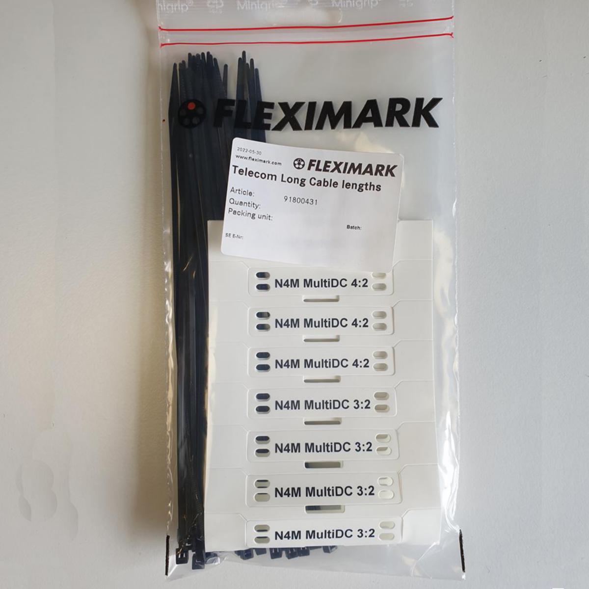 Märkning Lång Kabellängd, N4M Net4Mobility, Fleximark - TELECOM LONG CABLE LENGTHS