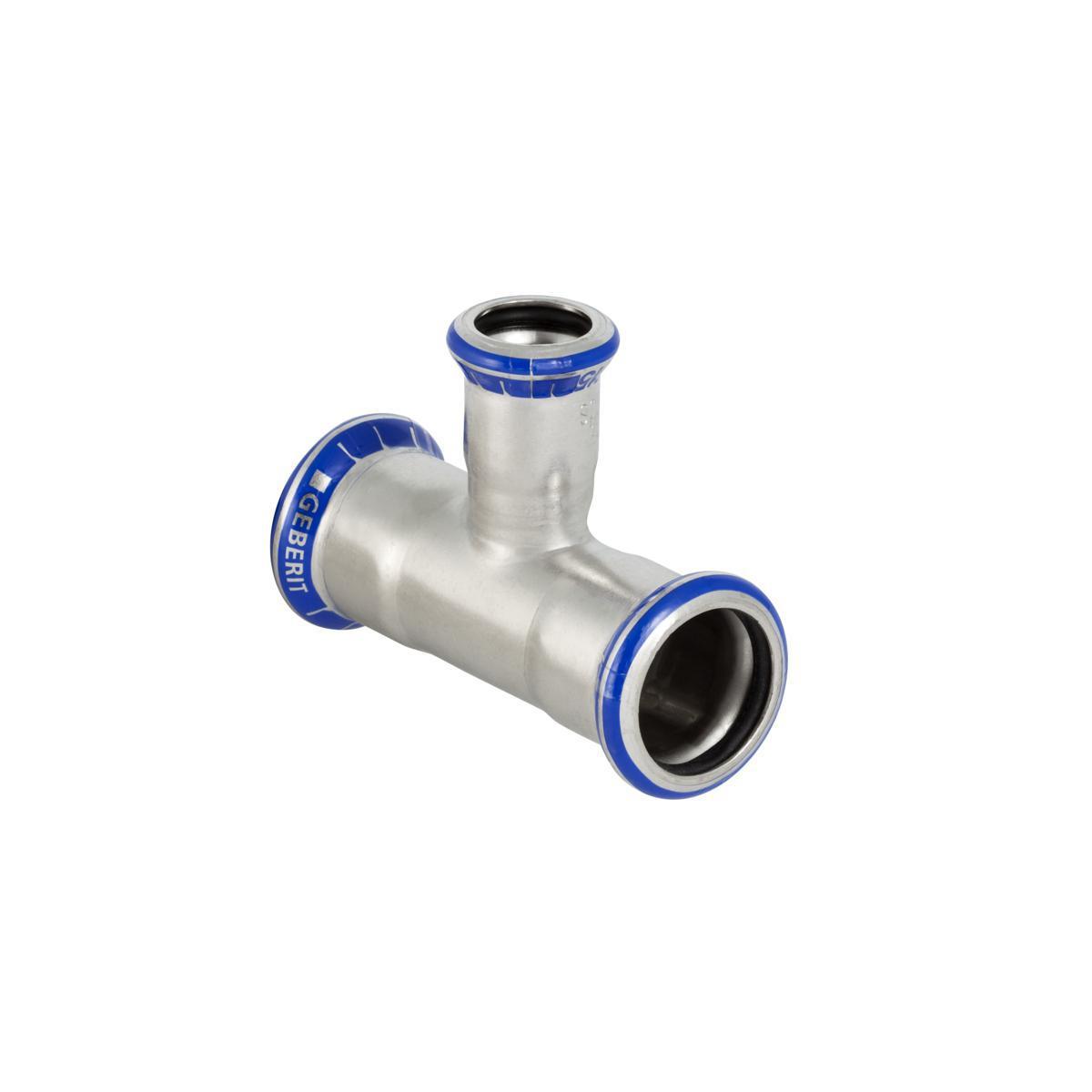 T-rör, med förminskat avstick, rostfritt, Mapress - 76,1x54x76,1MM T-RÖR REDUC MAPRESS ROSTFRITT STÅL