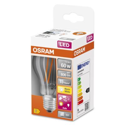 LED-LAMPA NORMAL (60) E27 KLAR SENSOR 827 CL A OSRAM