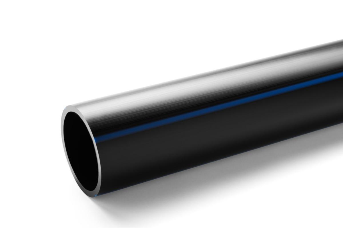 PEH Tryckrör, Extena PE100-RC PN16 SDR11, blå stripe 6m - 110 PEH-RÖR SDR11 PN16 L=6M PE100-RC BLÅ STRIPE