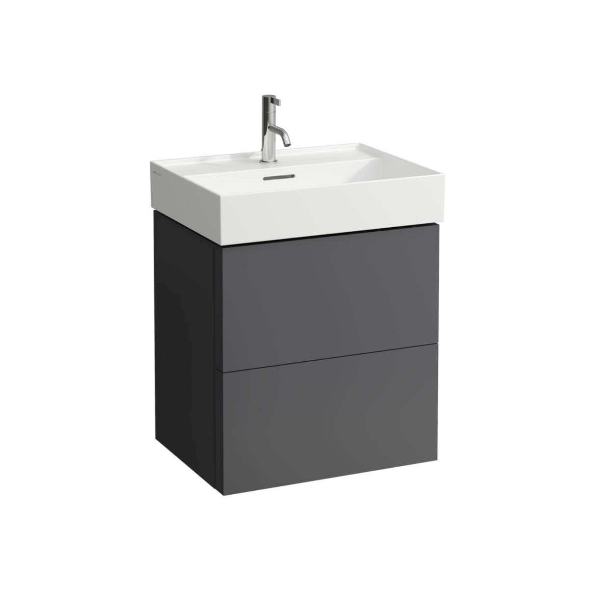 Tvättställskommod Kartell, Laufen - LAUFEN KARTELL TS KOMMOD SVART,GRÅ, 2 LÅDOR 58X45
