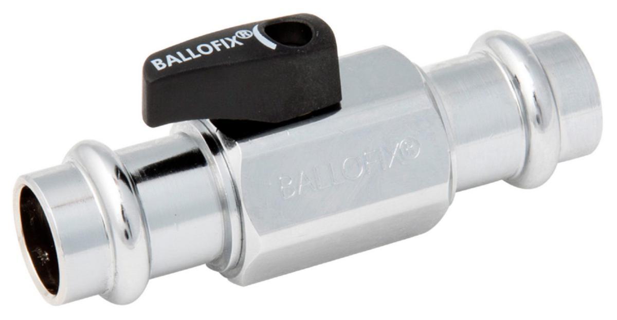 Kulventiler Ballofix förkromade, med vred, pressända x pressända - 15 BALLOFIX 3007 KULV. PRESS/ PRESS MED VRED