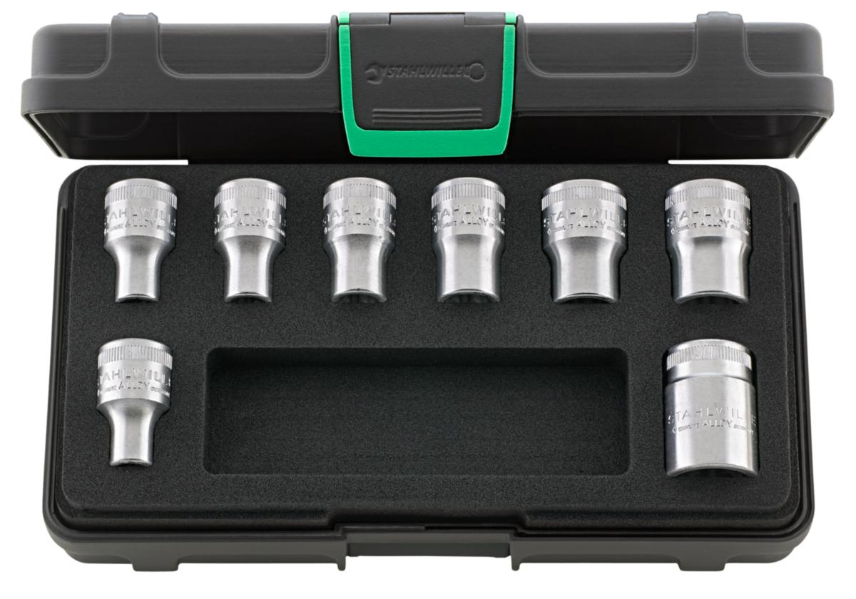 Torxhylssats Stahlwille 50TX/8 KN - TORXHYLSSATS STAHLWILLE 1/2" 50TX/8 KN E10-E24, 8 DELAR