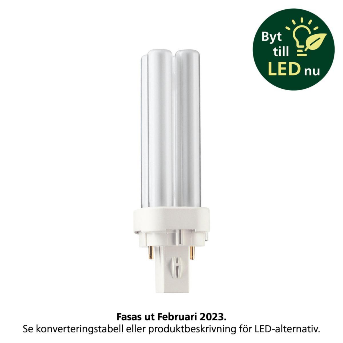 Kompaktlysrör MASTER PL-C, 2-stifts sockel - LYSR.LAMPA PL-C 10W/827 