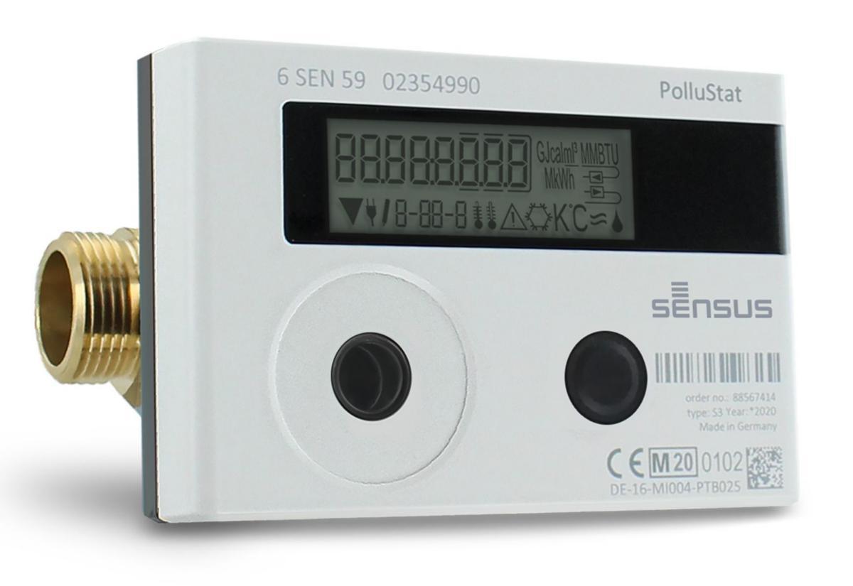 Energimätare PolluStat2, Xylem - SENSUS VÄRMEMÄNGDSMÄTARE POLLUSTAT2 QP0,6 110 G3/4"