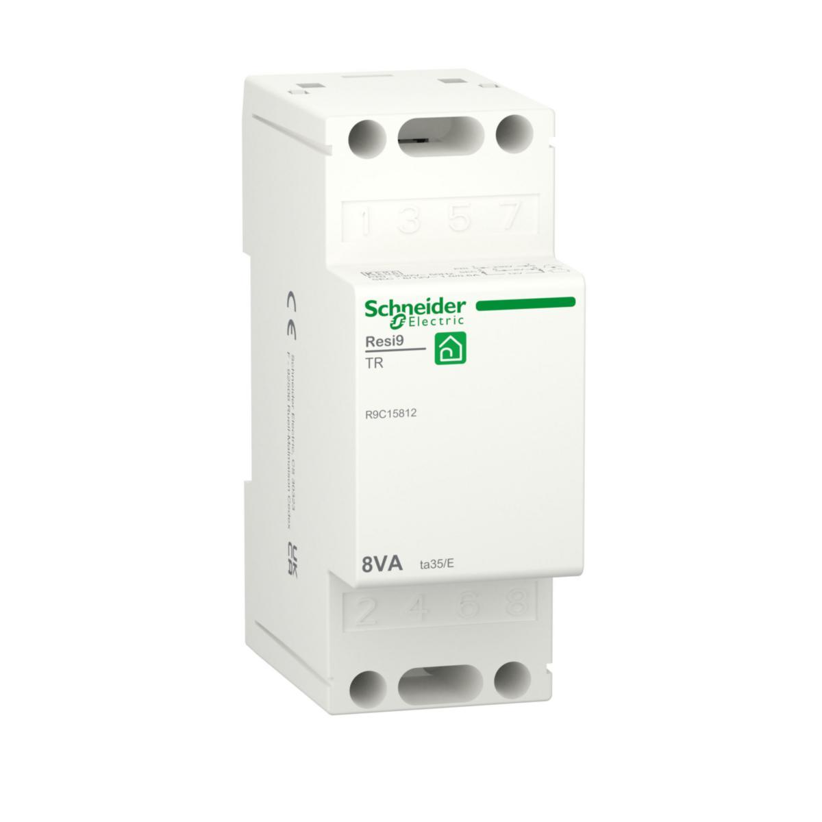 Ringledningstransformator iTR, Schneider - RINGLEDNINGSTRAFO 8VA 8-12VAC R9C15812