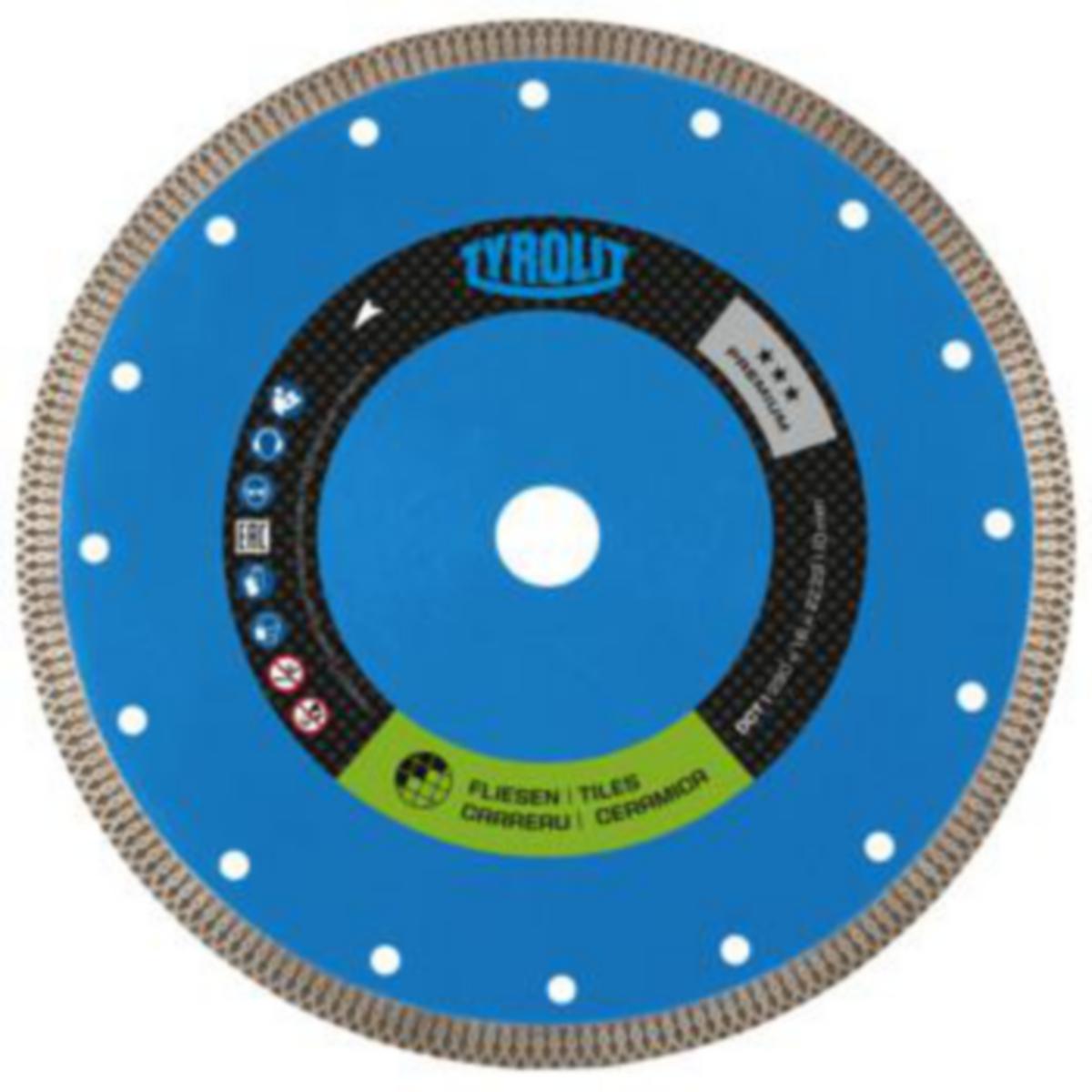 Diamantklinga Tyrolit Premium Kakel/Klinker - DIAMANTKLINGA TYROLIT PREMIUM 125x1.2x22.2 KAKEL/KLINKER