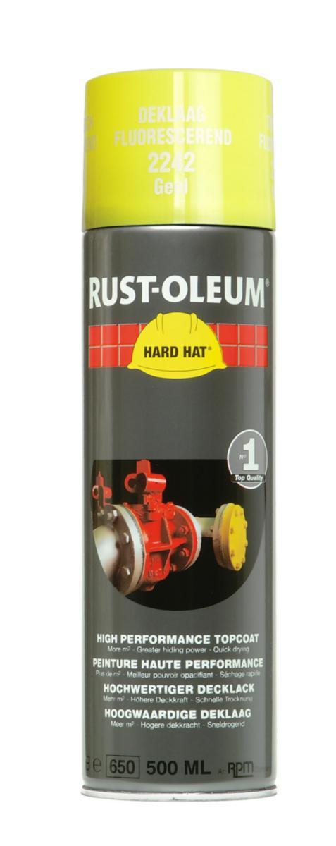 Fluorescerande Rust-Oleum Hard Hat® 2200 - SPRAYFÄRG RUST OLEUM HARD HAT GUL FLUORESC 500ML 2242-00