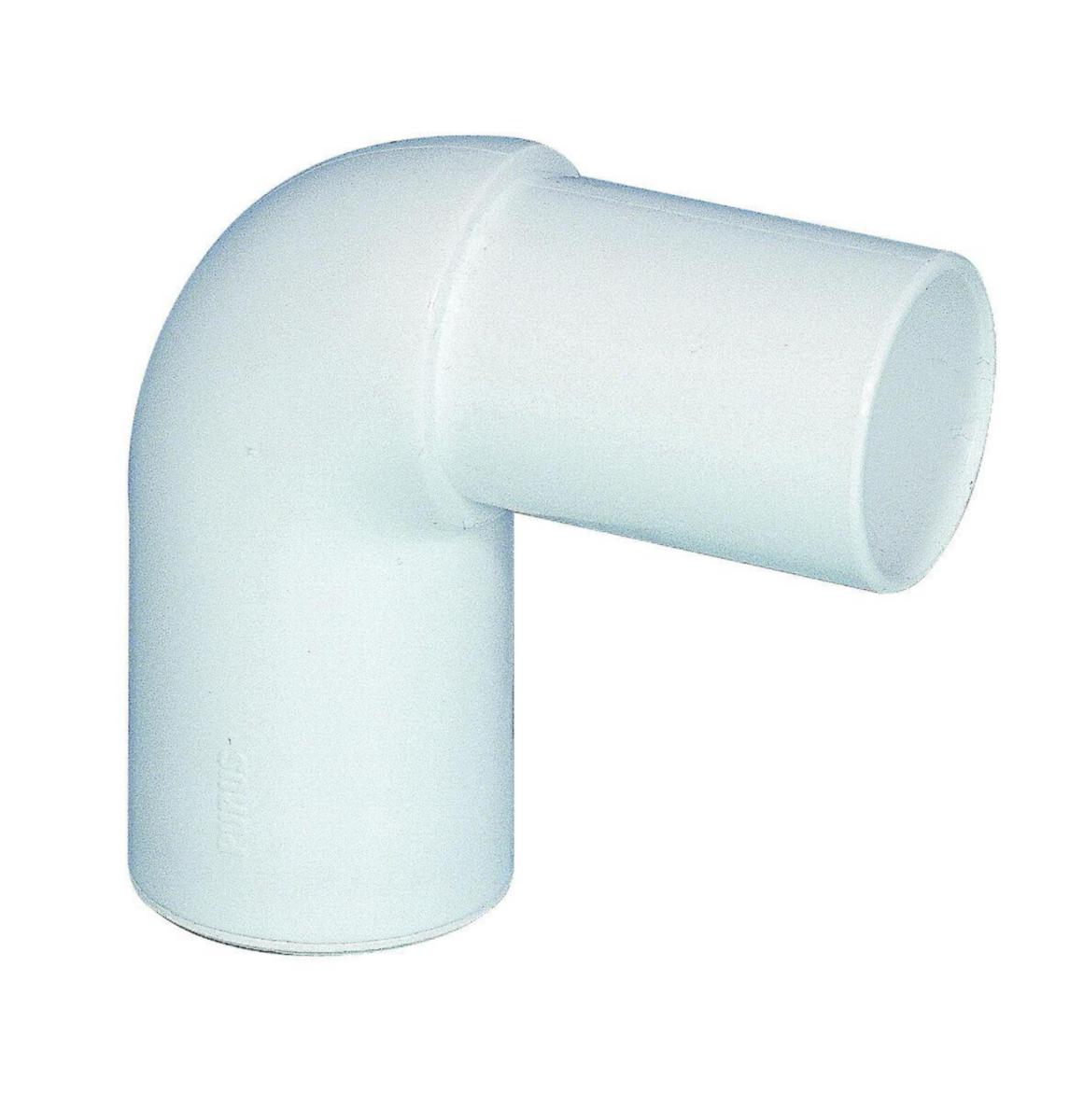 Böj 90° instick/slätända, PP, Purus - 32/90GR. BÖJ VIT INSTICK-SLÄT- ÄNDA
