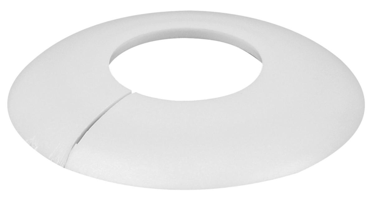 Täckbricka 22mm delbar vit faluplast - täckbrickor falupl...