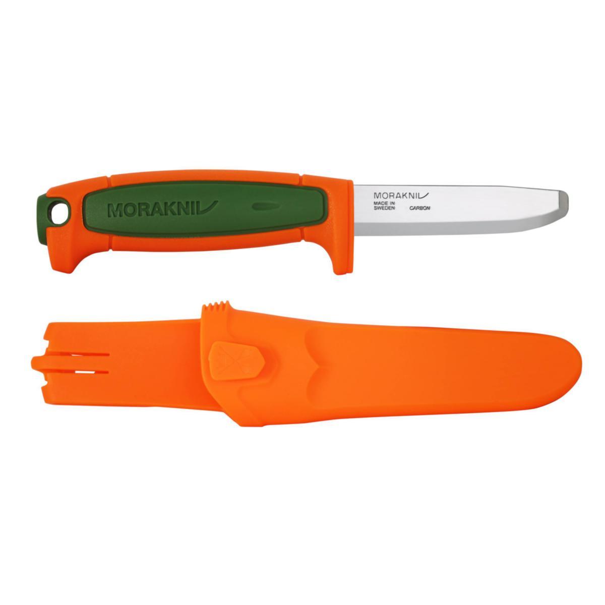 Hantverkskniv, Morakniv Duty Safe (C) Green/Hi-Vis Orange - SLIDKNIV MORAKNIV DUTY SAFE KOLSTÅL RUND SPETS GRÖN/ORANGE
