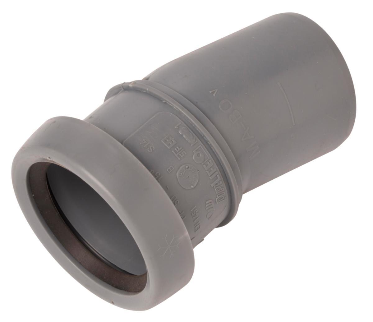 Böj med en muff 15°, PP/HT, Nordic Pipelife - 50X15GR PP BÖJ NORDIC. PIPELIFE