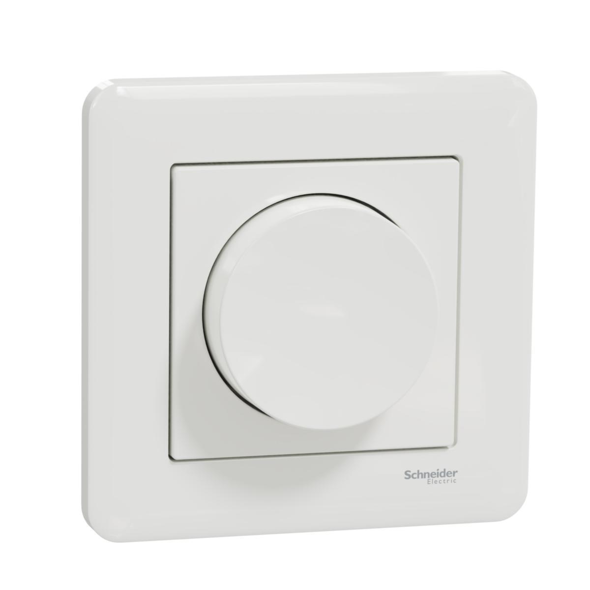 Dimmer för LED, 1-370 W, Exxact, Schneider - DIMMER LED 1-370W INF EXXACT VIT VRID LED 1-200VA