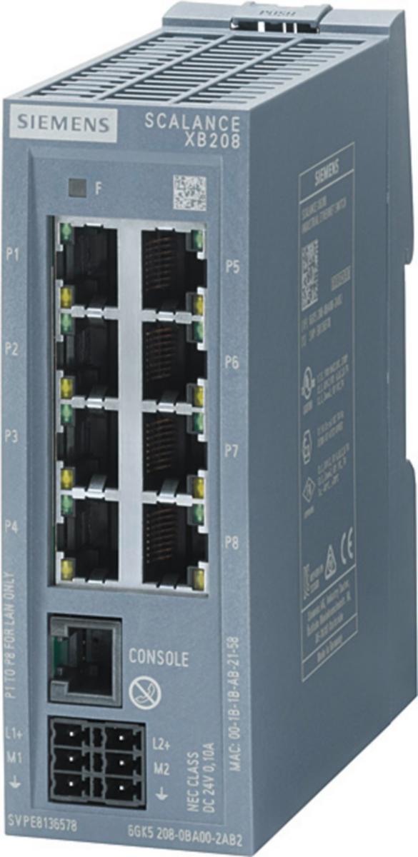 Nätverksswitch Scalance XB-200 - SWITCH XB208 8XRJ45 6GK5208-0BA00-2AB2