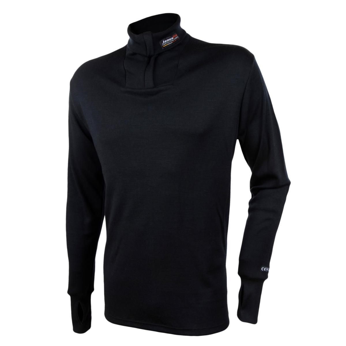 Polotröja med hög krage och zip JanusPro® Extra 4450-393 - TRÖJA JANUSPRO EXTRA 4450-393 POLO ZIP H. KRAGE FLAM STL S