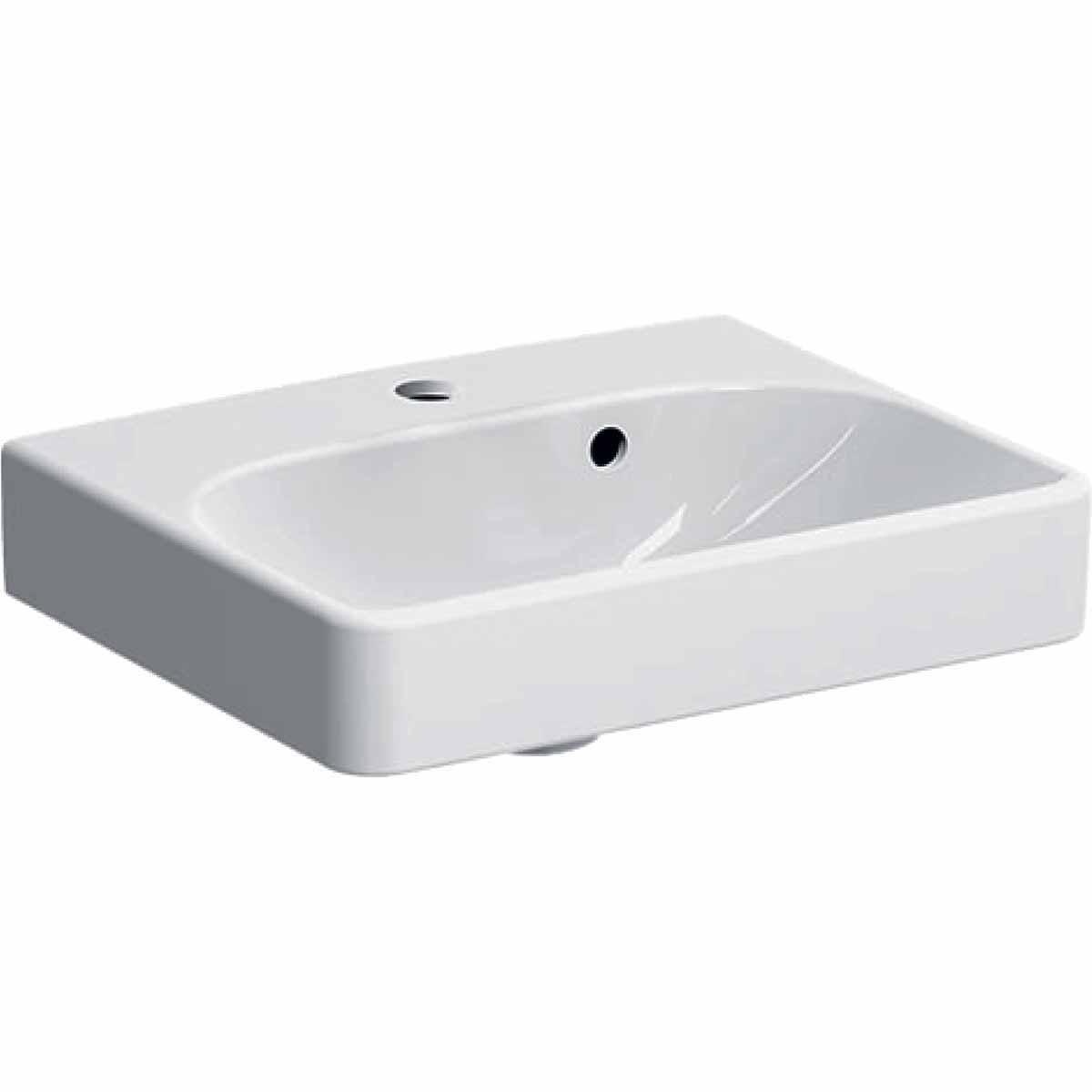 Tvättställ Smyle Square, Geberit - GEBERIT SMYLE SQUARE TV.STÄLL B=45.D=36. M.BR AVL. VIT