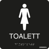Taktila skyltar för Toalett, dusch , WC/RWC