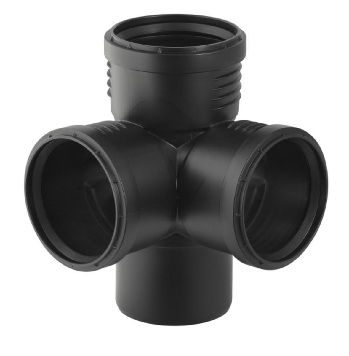 Hörngrenrör med tre muffar 87,5° Silent PP, Geberit - HÖRNGRENR 87.5°. 110MM SILENT PP. GEBERIT