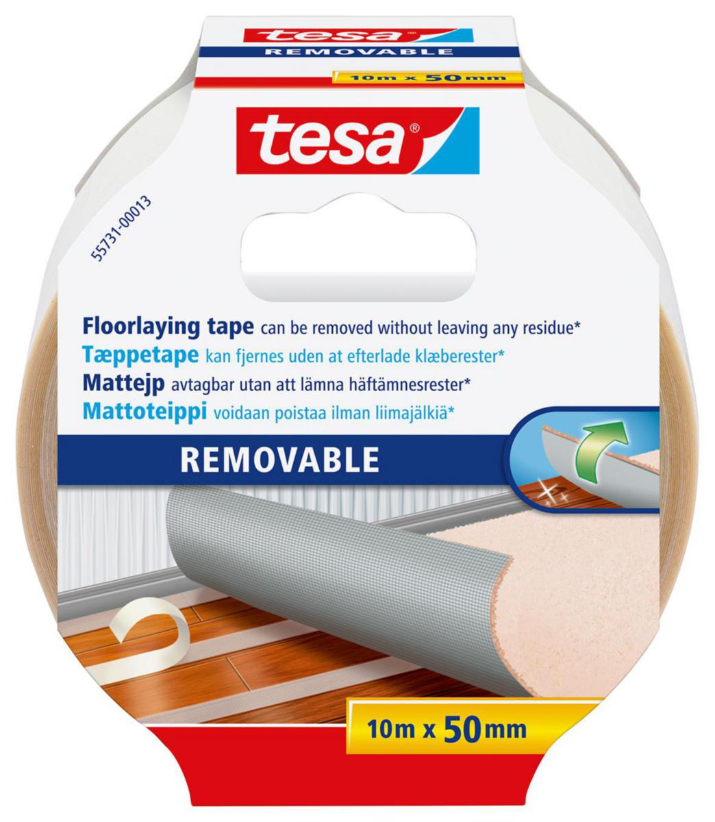 Mattejp avtagbar, universal, Tesa - MATTEJP DUBBELHÄFTANDE 50 MM 10M AVTAGBAR TESA