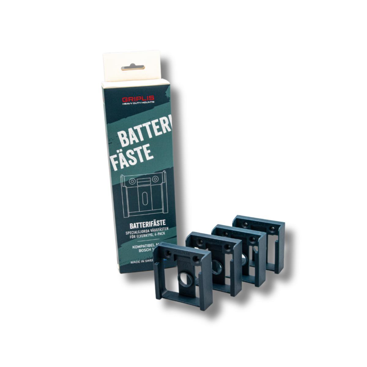 Batterifäste GRIPLIS - BATTERIFÄSTE GRIPLIS BOSCH 18V 4-PACK BLÅ