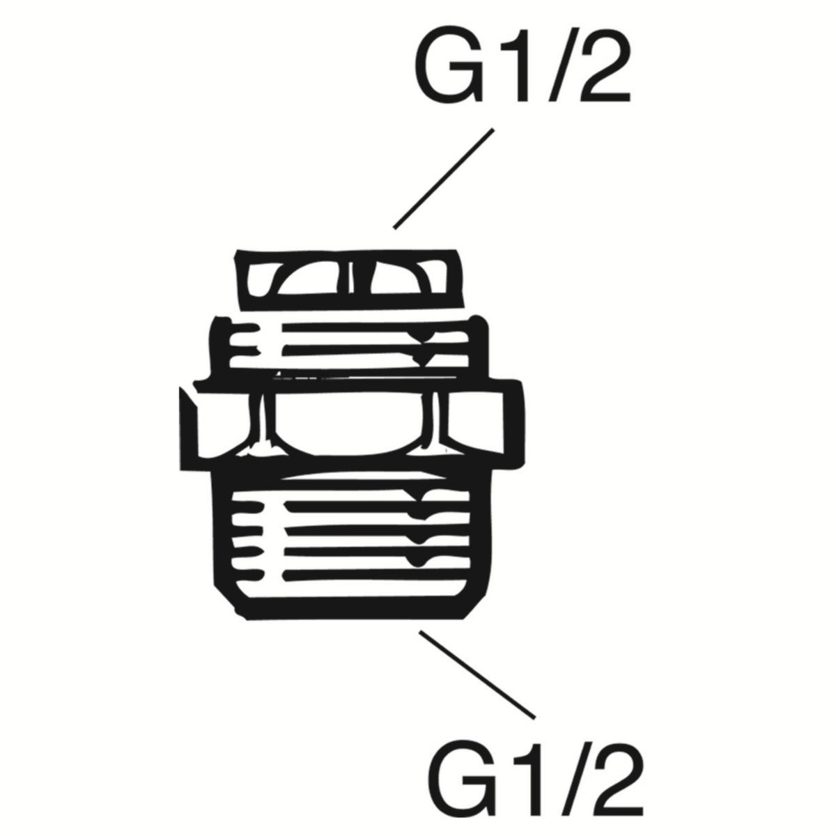 Inloppsnippel för termostatblandare, Gustavsberg - INLOPPSVENTIL M. BACKV. VA 632814-02 (2ST/FRP)