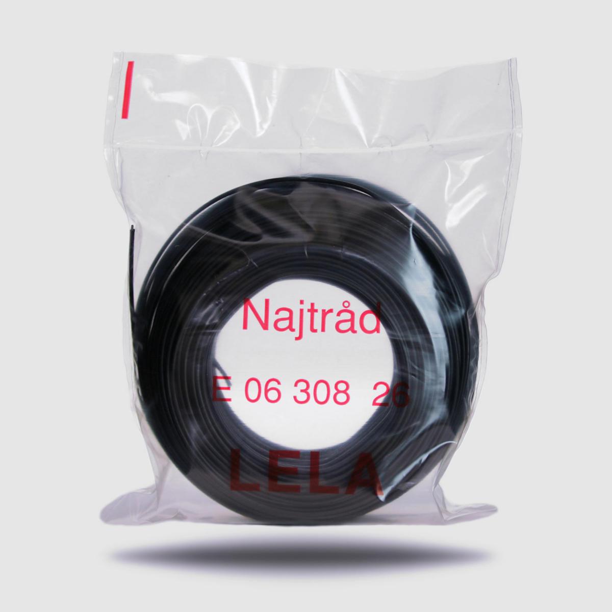 Najtråd - BÄRTRÅD 2MM SVART RING/100