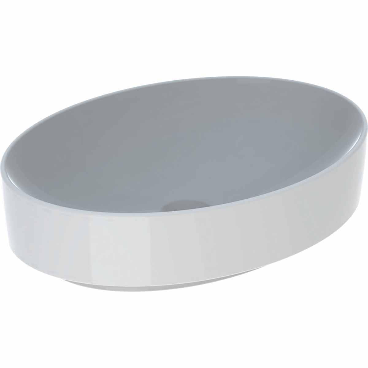 Tvättställ VariForm ovalt, Geberit - GEBERIT VARIFORM TVÄTTSTÄLL OVALT:B=55.T=40CM.VIT/KT U.BR.