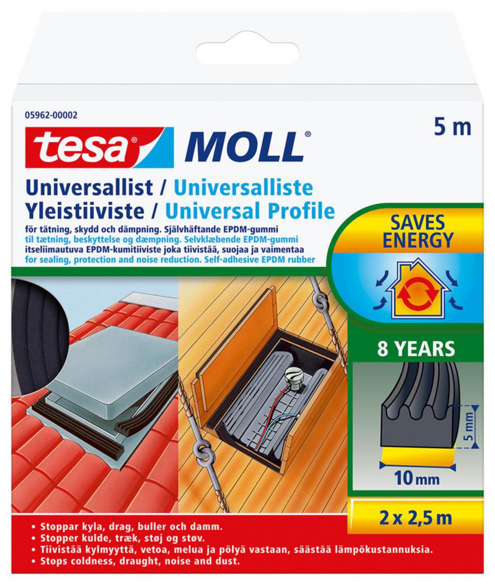 Tätningslist Universal - TÄTNINGSLIST UNI-LIST EPDM 5Mx10MMx5MM, SVART