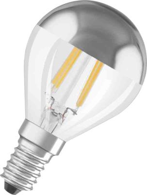 LED-LAMPA KLOT (34) E14 SILVER TOPPFÖRSPEGLAD 4W CL P OSRAM